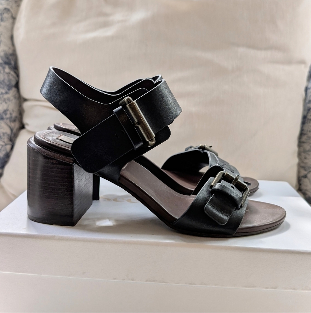 See By Chloe Romy Block Heel Sandals - Black, Size 36